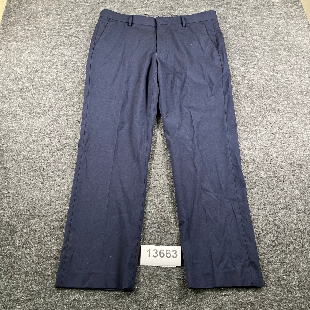 Murano Wardrobe Essentials Alex Fit Dress Pants Men 36x30 Navy Blue Straight Leg